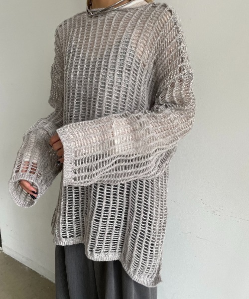 AIC.（エーアイシー）の「オーバーサイズメッシュニットトップス