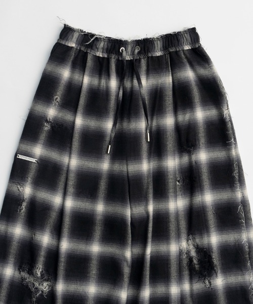 PRANK PROJECT(プランクプロジェクト)の「オンブレーチェックダメージレーストリムパンツ / Ombre Check Damaged Lace Trim Pants(その他パンツ・レディース・ブルー/ブラック・38/36)」の14枚目の写真