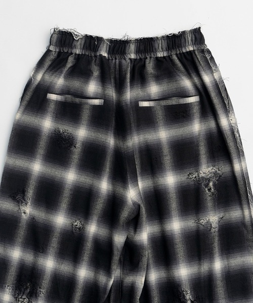 PRANK PROJECT(プランクプロジェクト)の「オンブレーチェックダメージレーストリムパンツ / Ombre Check Damaged Lace Trim Pants(その他パンツ・レディース・ブルー/ブラック・38/36)」の18枚目の写真