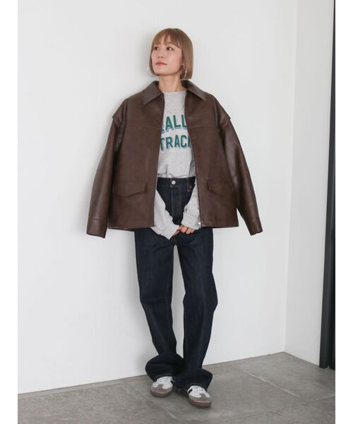 Ungrid（アングリッド）の「マルチウェイフェイクレザーブルゾン（ブルゾン・レディース・ブラック/ブラウン・FREE）」の16枚目の写真
