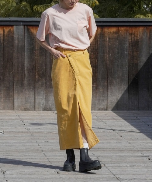 BILLABONG（ビラボン）の「【直営店限定】BILLABONG レディース CORDUROY LONG SKIRT ロングパンツ 【2024年春夏モデル】/ビラボンコーデュロイフロントスリットロングスカート（その他パンツ・レディース・ブルー系その他/アイボリー/オレンジ・MEDIUM/LARGE）」の3枚目の写真