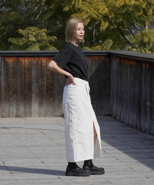 BILLABONG（ビラボン）の「【直営店限定】BILLABONG レディース CORDUROY LONG SKIRT ロングパンツ 【2024年春夏モデル】/ビラボンコーデュロイフロントスリットロングスカート（その他パンツ・レディース・ブルー系その他/アイボリー/オレンジ・MEDIUM/LARGE）」の6枚目の写真