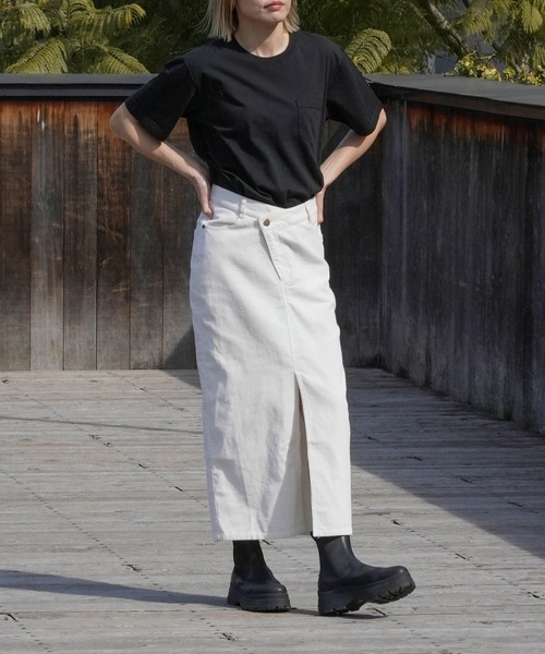 BILLABONG（ビラボン）の「【直営店限定】BILLABONG レディース CORDUROY LONG SKIRT ロングパンツ 【2024年春夏モデル】/ビラボンコーデュロイフロントスリットロングスカート（その他パンツ・レディース・ブルー系その他/アイボリー/オレンジ・MEDIUM/LARGE）」の8枚目の写真