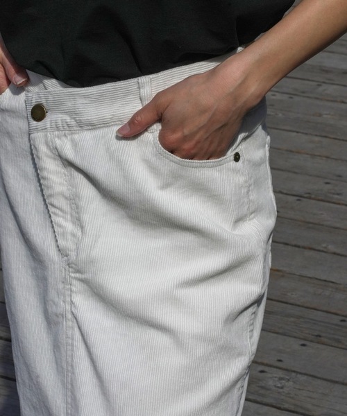 BILLABONG（ビラボン）の「【直営店限定】BILLABONG レディース CORDUROY LONG SKIRT ロングパンツ 【2024年春夏モデル】/ビラボンコーデュロイフロントスリットロングスカート（その他パンツ・レディース・ブルー系その他/アイボリー/オレンジ・MEDIUM/LARGE）」の12枚目の写真