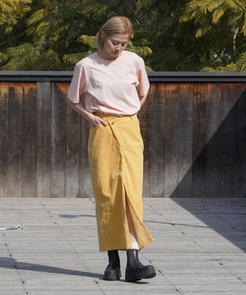 BILLABONG（ビラボン）の「【直営店限定】BILLABONG レディース CORDUROY LONG SKIRT ロングパンツ 【2024年春夏モデル】/ビラボンコーデュロイフロントスリットロングスカート（その他パンツ・レディース・ブルー系その他/アイボリー/オレンジ・MEDIUM/LARGE）」の14枚目の写真