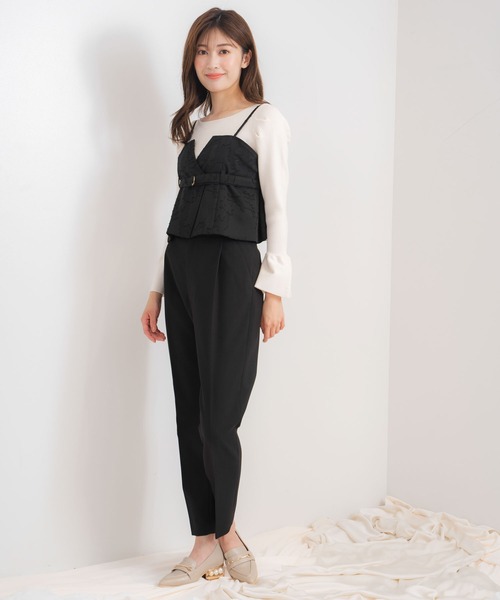 NOELA（ノエラ）の「コルセット付ストレートパンツ（その他パンツ・レディース・ブラック/ベージュ・S/M）」の3枚目の写真