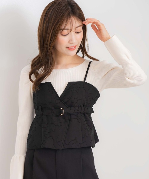 NOELA（ノエラ）の「コルセット付ストレートパンツ（その他パンツ・レディース・ブラック/ベージュ・S/M）」の5枚目の写真