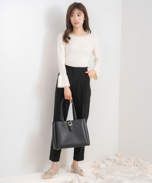 NOELA（ノエラ）の「コルセット付ストレートパンツ（その他パンツ・レディース・ブラック/ベージュ・S/M）」の7枚目の写真