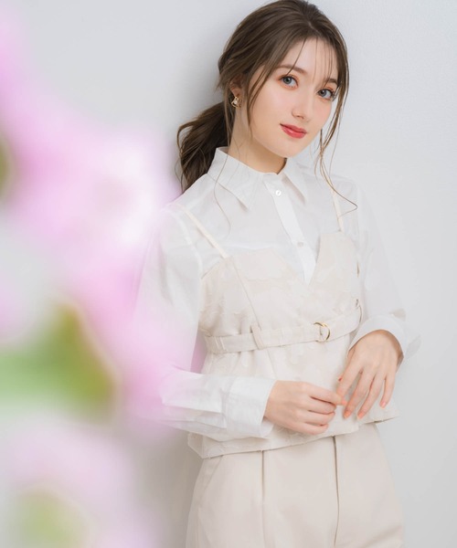 NOELA（ノエラ）の「コルセット付ストレートパンツ（その他パンツ・レディース・ブラック/ベージュ・S/M）」の8枚目の写真