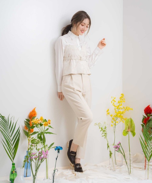 NOELA（ノエラ）の「コルセット付ストレートパンツ（その他パンツ・レディース・ブラック/ベージュ・S/M）」の15枚目の写真