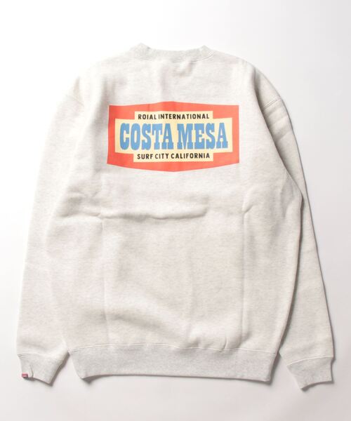 【セール】CREW/ROIAL(ロイアル)リラックスサイジングアメリカングラフィックバックプリント長袖スウェットトレーナー（スウェット）｜roial（ロイアル）