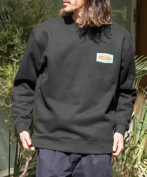 【セール】CREW/ROIAL(ロイアル)リラックスサイジングアメリカングラフィックバックプリント長袖スウェットトレーナー（スウェット）｜roial（ロイアル）