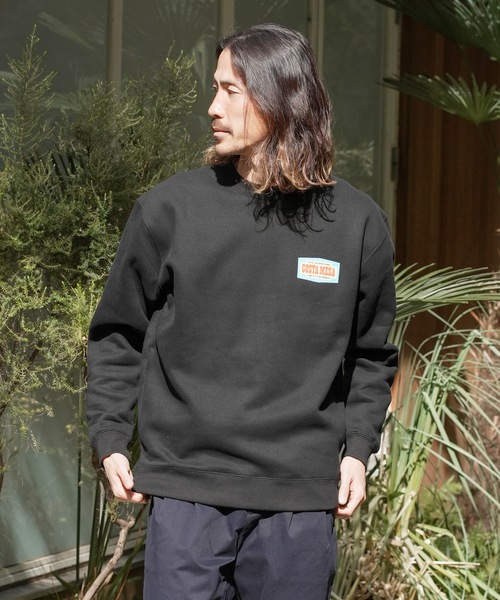 【セール】CREW/ROIAL(ロイアル)リラックスサイジングアメリカングラフィックバックプリント長袖スウェットトレーナー（スウェット）｜roial（ロイアル）