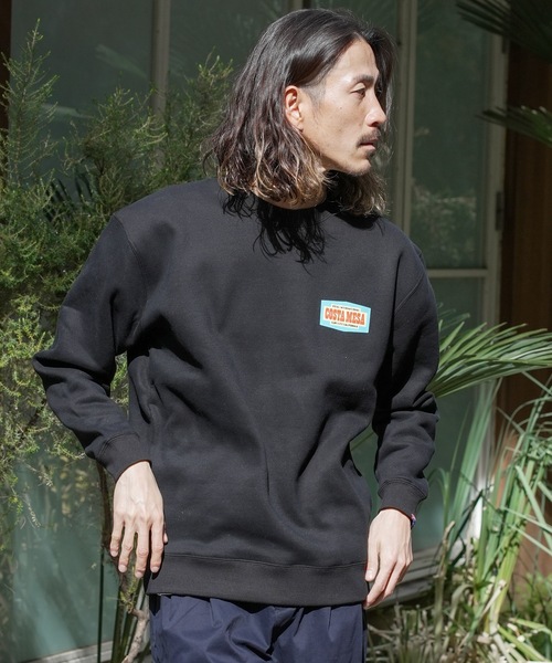 【セール】CREW/ROIAL(ロイアル)リラックスサイジングアメリカングラフィックバックプリント長袖スウェットトレーナー（スウェット）｜roial（ロイアル）