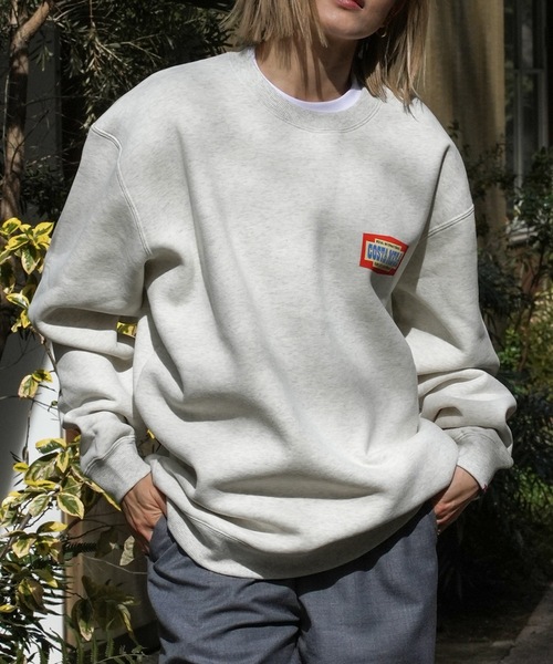 【セール】CREW/ROIAL(ロイアル)リラックスサイジングアメリカングラフィックバックプリント長袖スウェットトレーナー（スウェット）｜roial（ロイアル）