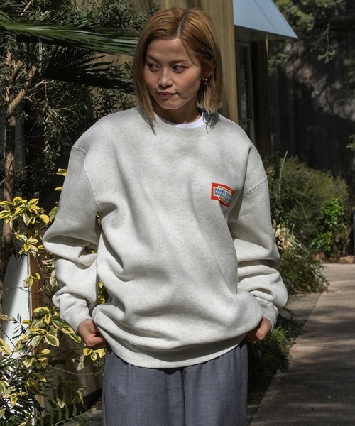 【セール】CREW/ROIAL(ロイアル)リラックスサイジングアメリカングラフィックバックプリント長袖スウェットトレーナー（スウェット）｜roial（ロイアル）