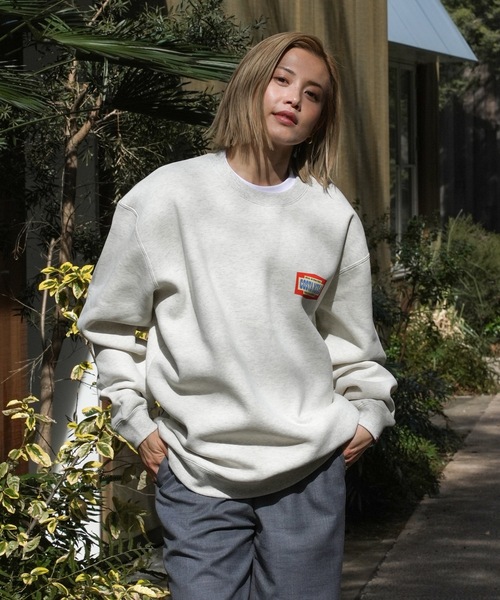 【セール】CREW/ROIAL(ロイアル)リラックスサイジングアメリカングラフィックバックプリント長袖スウェットトレーナー（スウェット）｜roial（ロイアル）