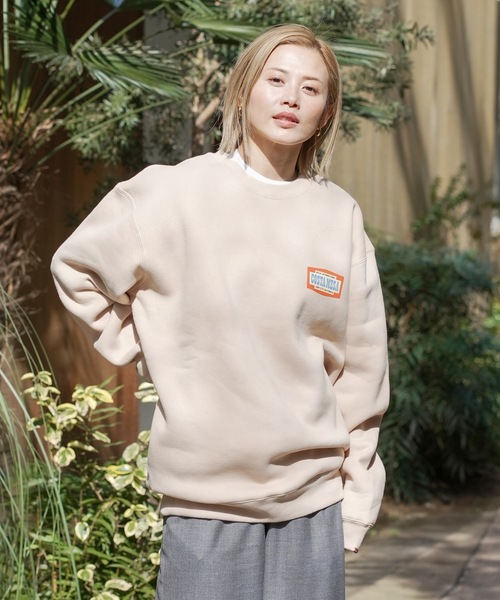 【セール】CREW/ROIAL(ロイアル)リラックスサイジングアメリカングラフィックバックプリント長袖スウェットトレーナー（スウェット）｜roial（ロイアル）