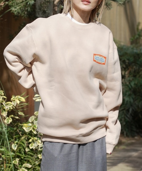 【セール】CREW/ROIAL(ロイアル)リラックスサイジングアメリカングラフィックバックプリント長袖スウェットトレーナー（スウェット）｜roial（ロイアル）