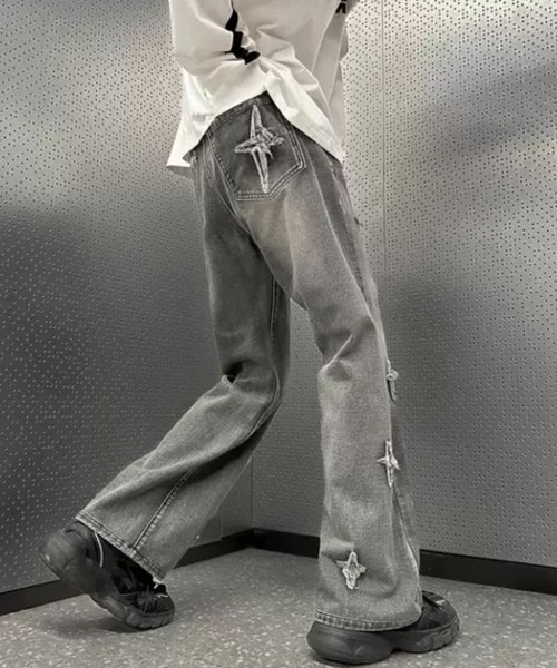 Theater code(シアターコード)の「▲cross loose denim pants / クロス ルーズ デニムパンツ(デニムパンツ・メンズ・グレー/ブルー・2/3)」の12枚目の写真
