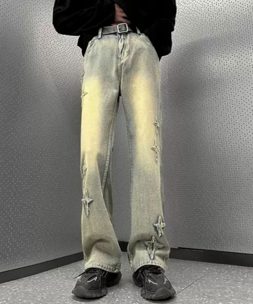 Theater code(シアターコード)の「▲cross loose denim pants / クロス ルーズ デニムパンツ(デニムパンツ・メンズ・グレー/ブルー・2/3)」の13枚目の写真