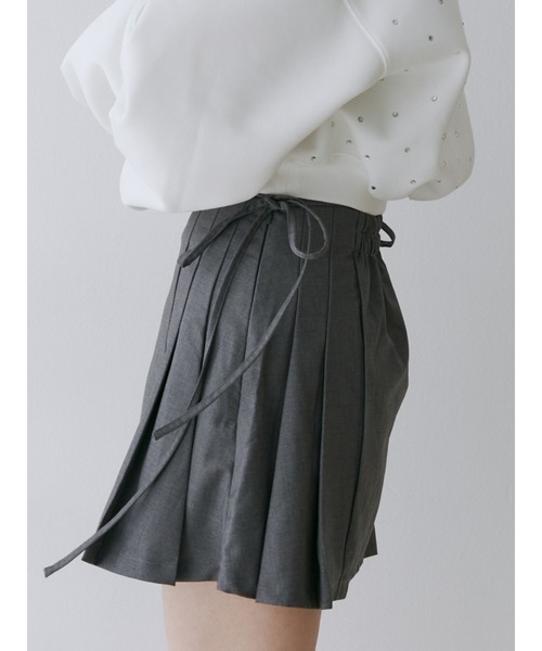 jouetie(ジュエティ)の「リボンプリーツミニスカパン【セットアップ対応】(スカート・レディース・その他1/ブラック/グレー・MEDIUM)」の11枚目の写真