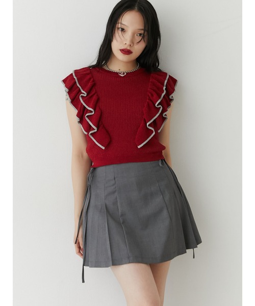 jouetie(ジュエティ)の「リボンプリーツミニスカパン【セットアップ対応】(スカート・レディース・その他1/ブラック/グレー・MEDIUM)」の17枚目の写真