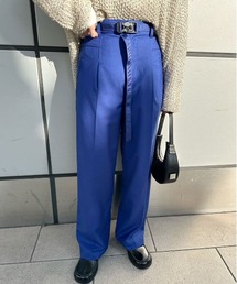 美品✧︎アメリ DENIM LAYERED TAPERED PANTS ネイビー Ameri｜アメリのパンツ（ブルー・ネイビー/青色系）通販 - ZOZOTOWN