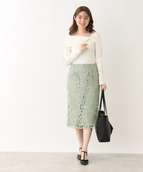 index（インデックス）の「◆≪S-LLsize≫ 定番人気 レースタイトスカート/ラメアソート【洗濯機洗い可】（スカート・レディース・ライトグリーン系/チャコールグレー/ベージュ系その他7・36/42/38/40）」の7枚目の写真