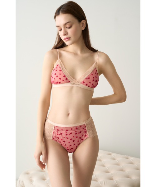 LILY BROWN(リリーブラウン)の「【LILY BROWN Lingerie】ブラレットセット/メニーハート(ブラ&ショーツ・レディース・ブラック/レッド・M/S)」の9枚目の写真