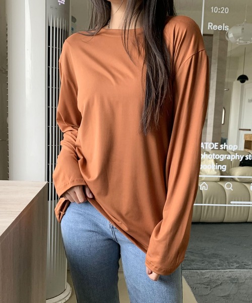 セール】カラフルベーシック ロング 長袖 Tシャツ（Tシャツ/カットソー