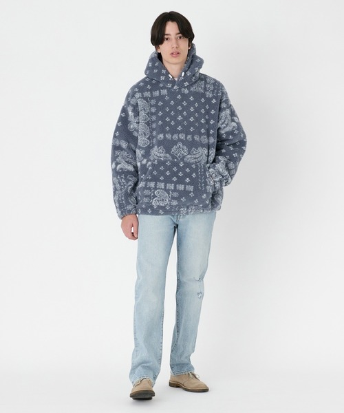 Levi's（リーバイス）の「Levi's/リーバイス COZY UP フーディー ブルー FRANCISCO BANDANA（パーカー・メンズ・ブルー・L/M/S/XL）」の4枚目の写真