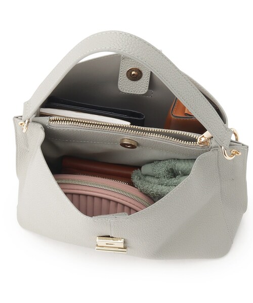 couture brooch（クチュールブローチ）の「◆ゴールドパーツハンドBAG（ハンドバッグ・レディース・ライトグレー/ベージュ/ブラック・00）」の13枚目の写真