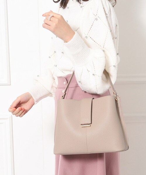 couture brooch（クチュールブローチ）の「◆ゴールドパーツハンドBAG（ハンドバッグ・レディース・ライトグレー/ベージュ/ブラック・00）」の18枚目の写真