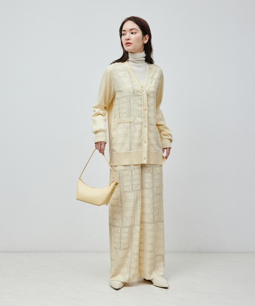 ROPE'(ロペ)の「【雑誌掲載】モノグラムプリントドッキングカーディガン【セットアップ対応】(カーディガン/ボレロ・レディース・ブラック/キナリ・FREE)」の14枚目の写真