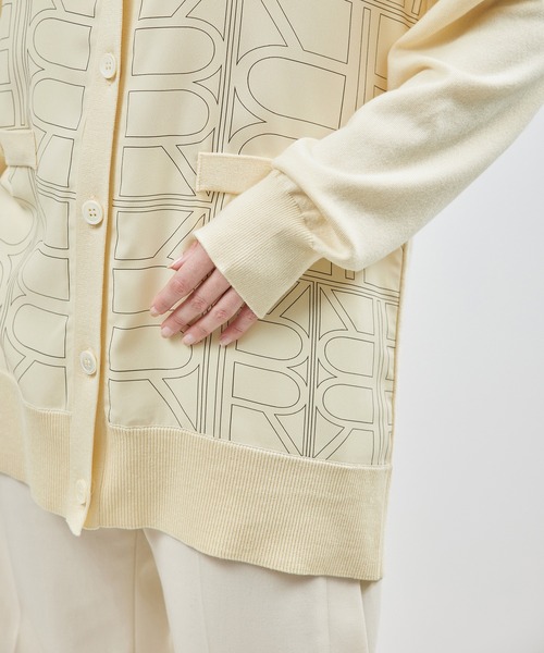 ROPE'(ロペ)の「【雑誌掲載】モノグラムプリントドッキングカーディガン【セットアップ対応】(カーディガン/ボレロ・レディース・ブラック/キナリ・FREE)」の11枚目の写真