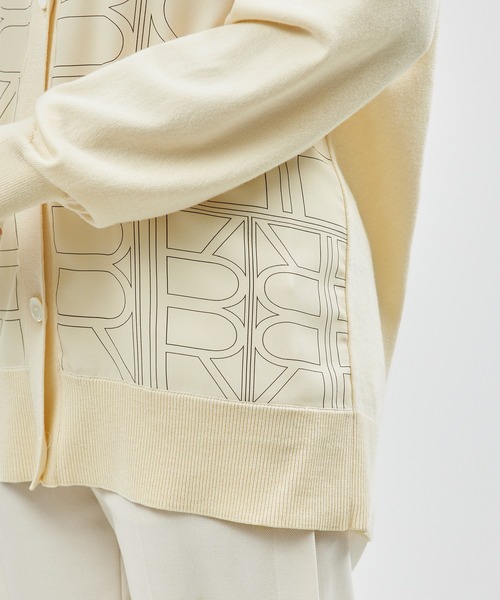 ROPE'(ロペ)の「【雑誌掲載】モノグラムプリントドッキングカーディガン【セットアップ対応】(カーディガン/ボレロ・レディース・ブラック/キナリ・FREE)」の12枚目の写真