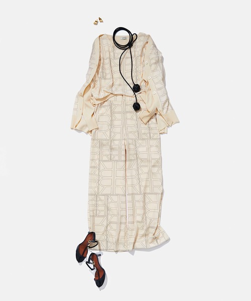 ROPE'(ロペ)の「【雑誌掲載】モノグラムプリントドッキングカーディガン【セットアップ対応】(カーディガン/ボレロ・レディース・ブラック/キナリ・FREE)」の13枚目の写真