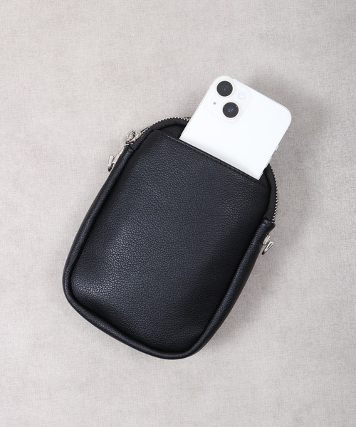 FUNALIVE（ファンアライブ）の「Pisoraro カラーコンビ　エコバッグ付スマホポシェット（ショルダーバッグ・レディース・ブラック/アイボリー・FREE）」の13枚目の写真