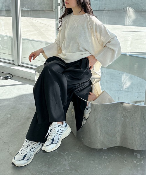 feepur（フェピュール）の「深タックスーパーワイドパンツ（その他パンツ・レディース・グレー/ブラック/アイボリー・SMALL/MEDIUM）」の21枚目の写真