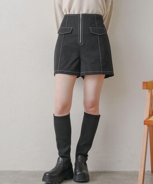 RETRO GIRL（レトロガール）の「配色ステッチフラップSPT（その他パンツ・レディース・ナチュラル/ブラック/ダークグレー・FREE）」の18枚目の写真