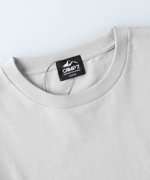 CAMP7(キャンプセブン)の「【CAMP7】サークルロゴ長袖Tシャツ 抗菌防臭 サスティナブル ユニセックス ロゴ ロンT(Tシャツ/カットソー・メンズ・ネイビー/ライトベージュ・M/L/XL)」の6枚目の写真