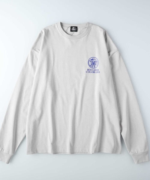 CAMP7(キャンプセブン)の「【CAMP7】サークルロゴ長袖Tシャツ 抗菌防臭 サスティナブル ユニセックス ロゴ ロンT(Tシャツ/カットソー・メンズ・ネイビー/ライトベージュ・M/L/XL)」の8枚目の写真