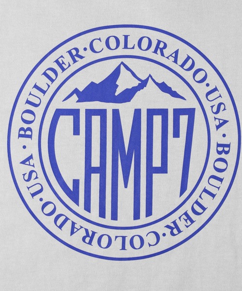 CAMP7(キャンプセブン)の「【CAMP7】サークルロゴ長袖Tシャツ 抗菌防臭 サスティナブル ユニセックス ロゴ ロンT(Tシャツ/カットソー・メンズ・ネイビー/ライトベージュ・M/L/XL)」の3枚目の写真