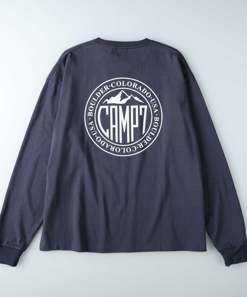 CAMP7(キャンプセブン)の「【CAMP7】サークルロゴ長袖Tシャツ 抗菌防臭 サスティナブル ユニセックス ロゴ ロンT(Tシャツ/カットソー・メンズ・ネイビー/ライトベージュ・M/L/XL)」の10枚目の写真
