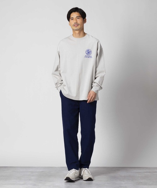 CAMP7(キャンプセブン)の「【CAMP7】サークルロゴ長袖Tシャツ 抗菌防臭 サスティナブル ユニセックス ロゴ ロンT(Tシャツ/カットソー・メンズ・ネイビー/ライトベージュ・M/L/XL)」の11枚目の写真