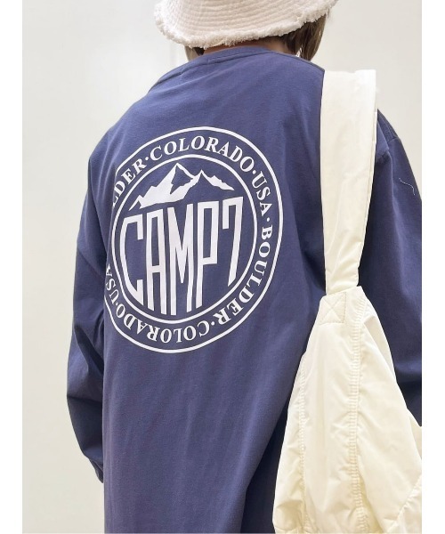 CAMP7(キャンプセブン)の「【CAMP7】サークルロゴ長袖Tシャツ 抗菌防臭 サスティナブル ユニセックス ロゴ ロンT(Tシャツ/カットソー・メンズ・ネイビー/ライトベージュ・M/L/XL)」の19枚目の写真