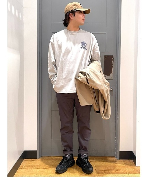 CAMP7(キャンプセブン)の「【CAMP7】サークルロゴ長袖Tシャツ 抗菌防臭 サスティナブル ユニセックス ロゴ ロンT(Tシャツ/カットソー・メンズ・ネイビー/ライトベージュ・M/L/XL)」の15枚目の写真