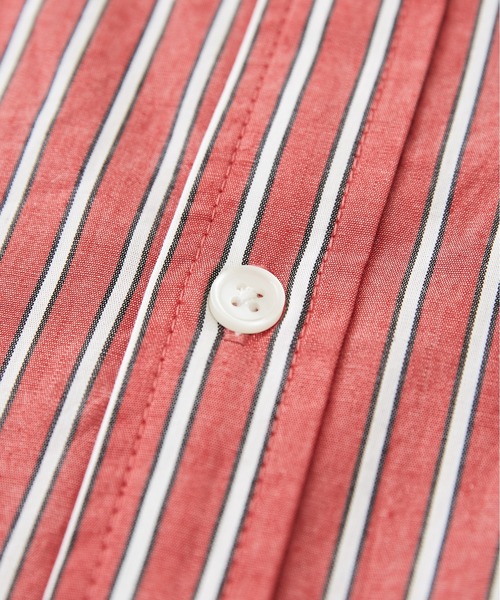 CUBE SUGAR（キューブシュガー）の「OE天竺カットソー×ストライプリメイク風ビッグシャツ（シャツ/ブラウス・レディース・イエロー/レッド/ブルー・M）」の10枚目の写真