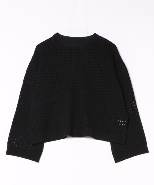 TRIANGLE PALETTE(トライアングルパレット)の「メッシュニットプルオーバー(Tシャツ/カットソー・レディース・ブラック/ホワイト/ピンク・FREE)」の16枚目の写真